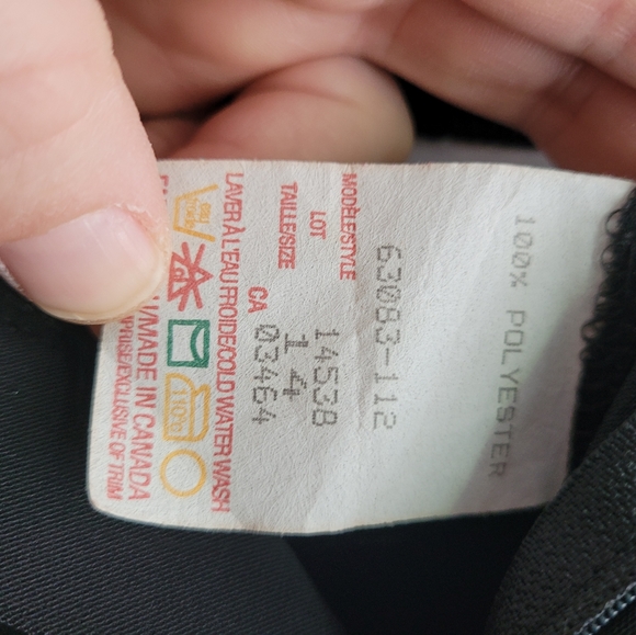 EUC Ricki's Black Dress/Work Pants Size 14 Front Zipper Closure Straight Leg - Picture 6 of 6